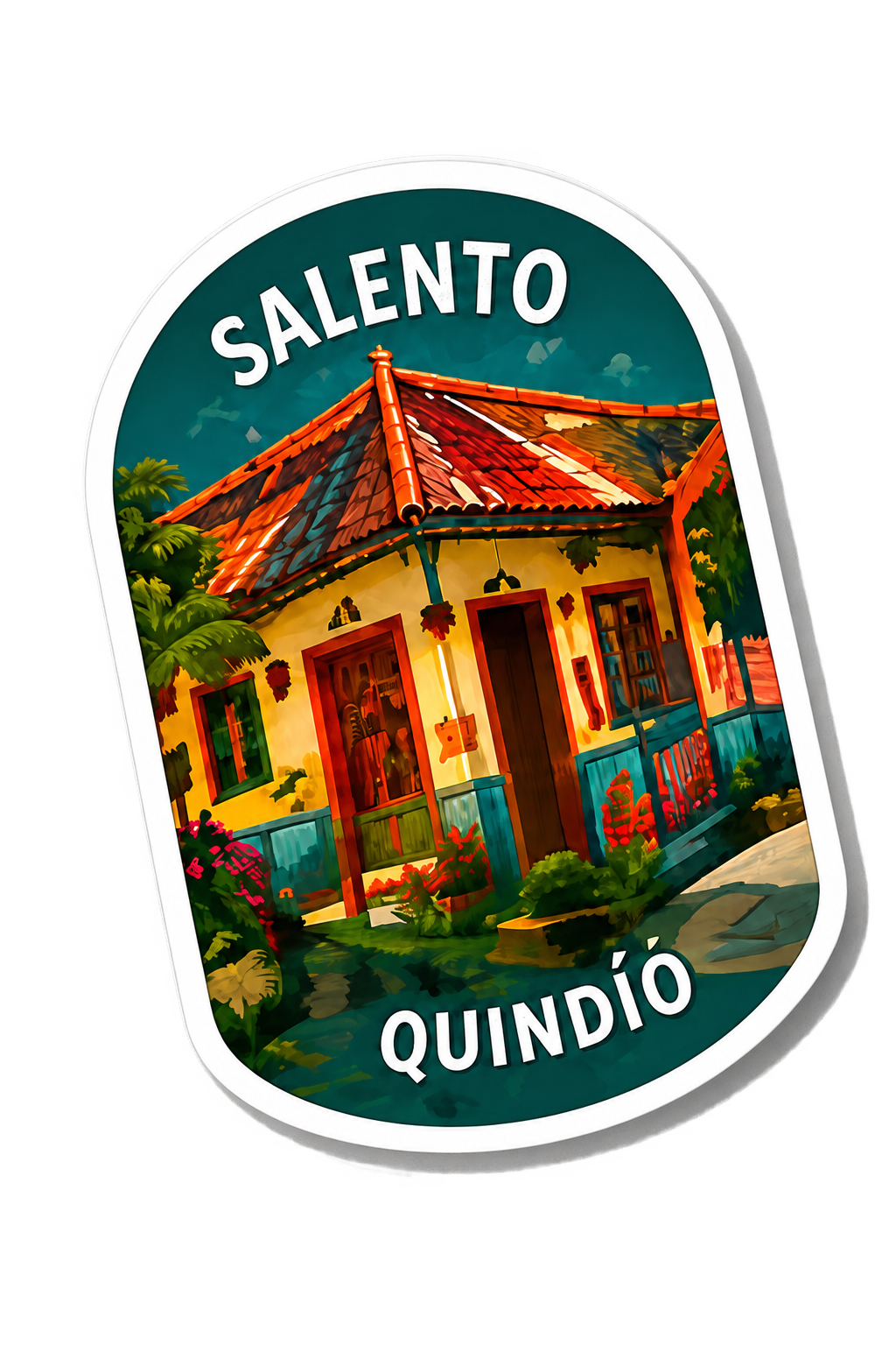 Sticker ilustrado de Salento, Quindío